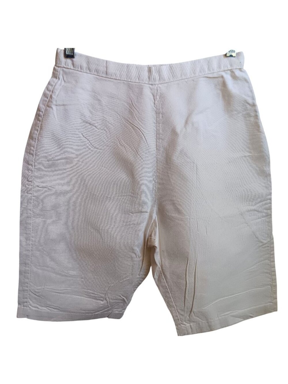 True Vintage Shorts 24" 24W sz 6 60s WHITE COTTON SIDE ZIPPER Carol Brent
